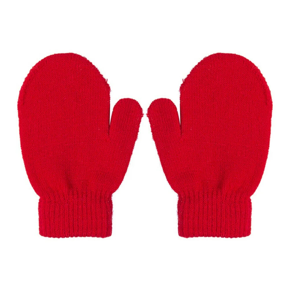Baby Toddler Mittens Gloves Boys Girls Solid Winter Kids Warm Gloves