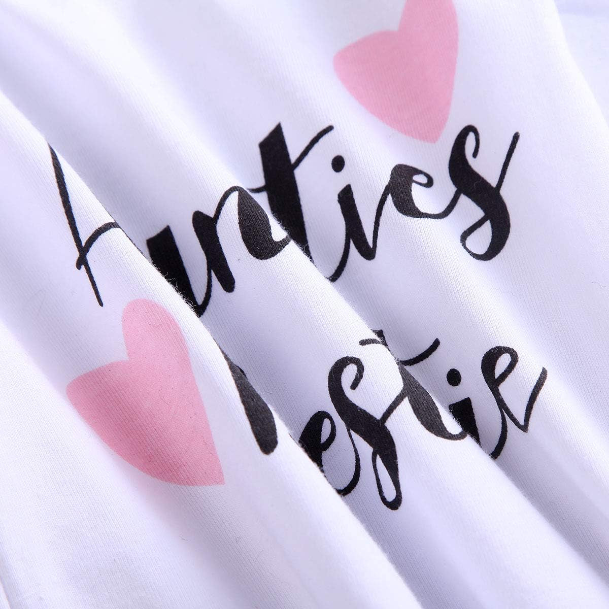 4Pcs Newborn Baby Girls Outfit Set Auntie'S Bestie Romper Arrow Pants Hat Headband Clothing Set